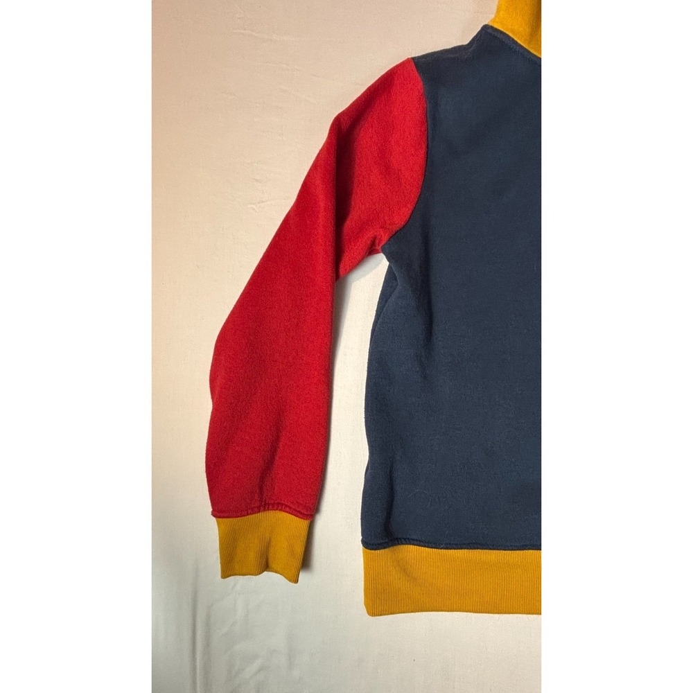 Aeropostale Hoodie Colorblock Blue Yellow‎ Red Green AERO Logo Pullover Sz S - Picture 12 of 14